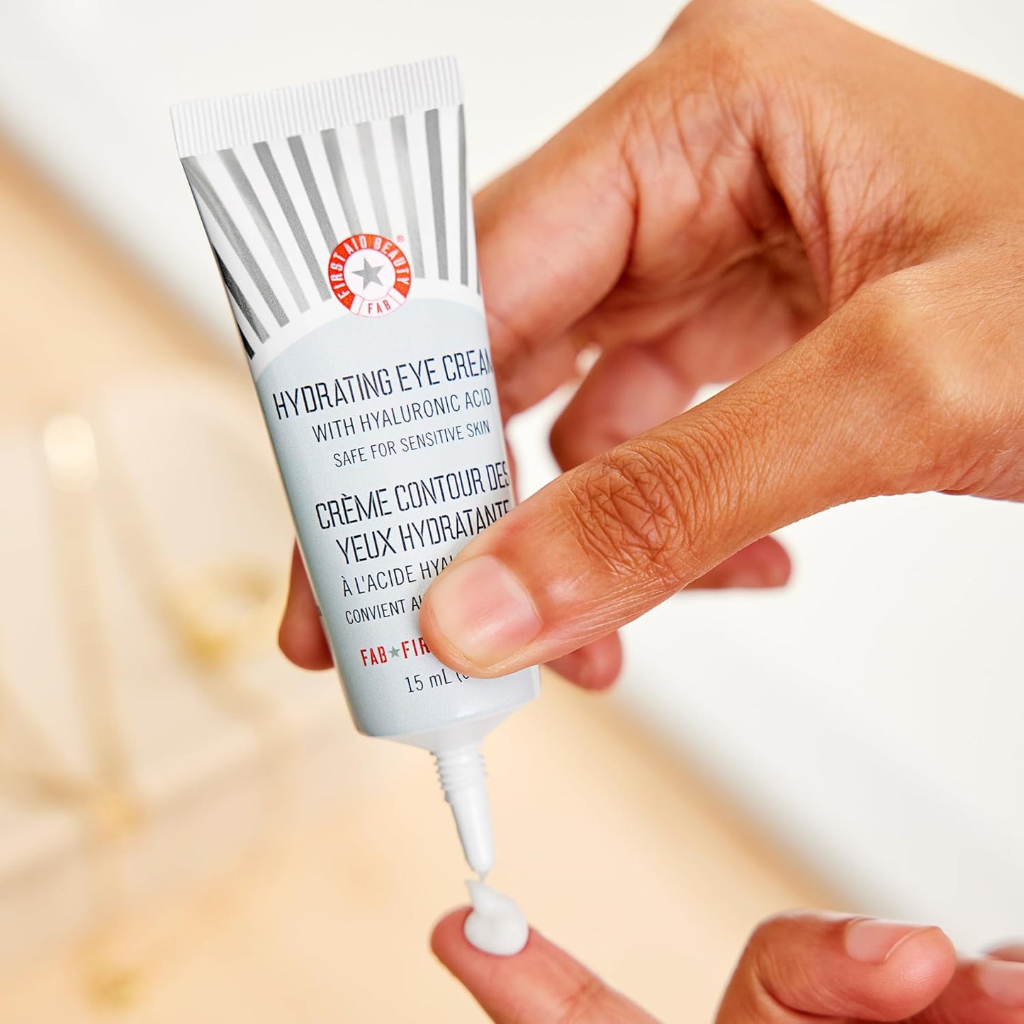 First Aid Beauty Hydrating Eye Cream With Hyaluronic Acid – Helps Reduce Puffiness and Hydrate, Smooths Fine Lines & Wrinkles – 0.5 oz