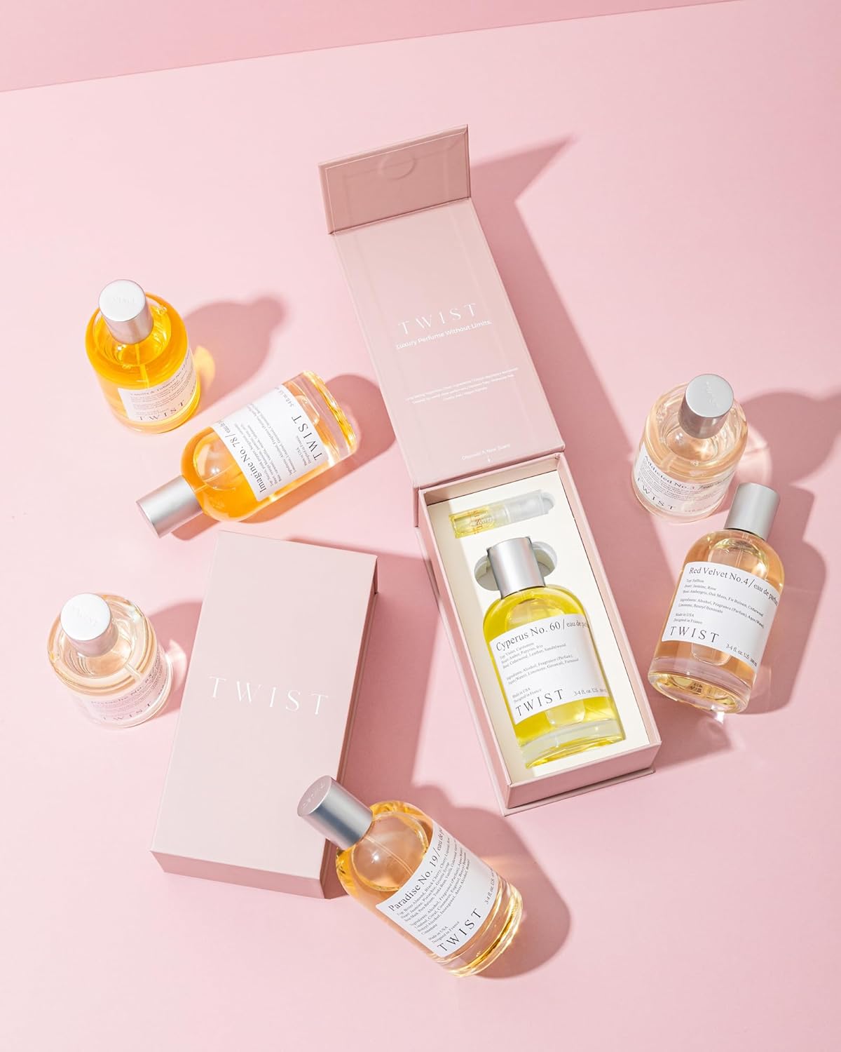 Twist Antique No. 89 - Eau De Parfum Inspired by Lattaf. Yara (Pink)/L. Mercier Amber Vanille, Long Lasting Perfume For Women, Paraben Free, Vegan, Clean Ingredients - Spray 100 ml | 3.4 fl. oz.