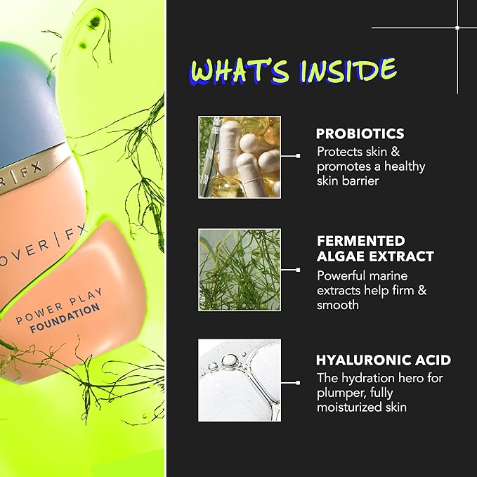 COVER FX Power Play Foundation - Shade T4 - Buildable Full Coverage - Waterproof Sweat-Proof Transfer-Proof - Natural Matte Finish - All Skin Types