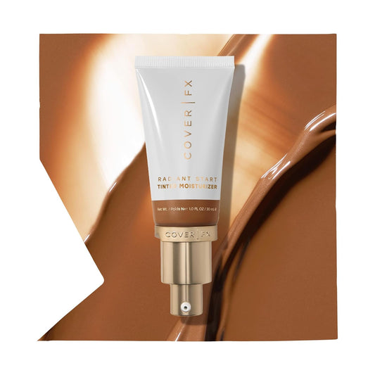 Cover FX Radiant Start Tinted Moisturizer Luminous Finish | Suitable For all Skin Types| Moisturizing Makeup| Light Coverage | 6- Medium to tan skintones with olive undertones