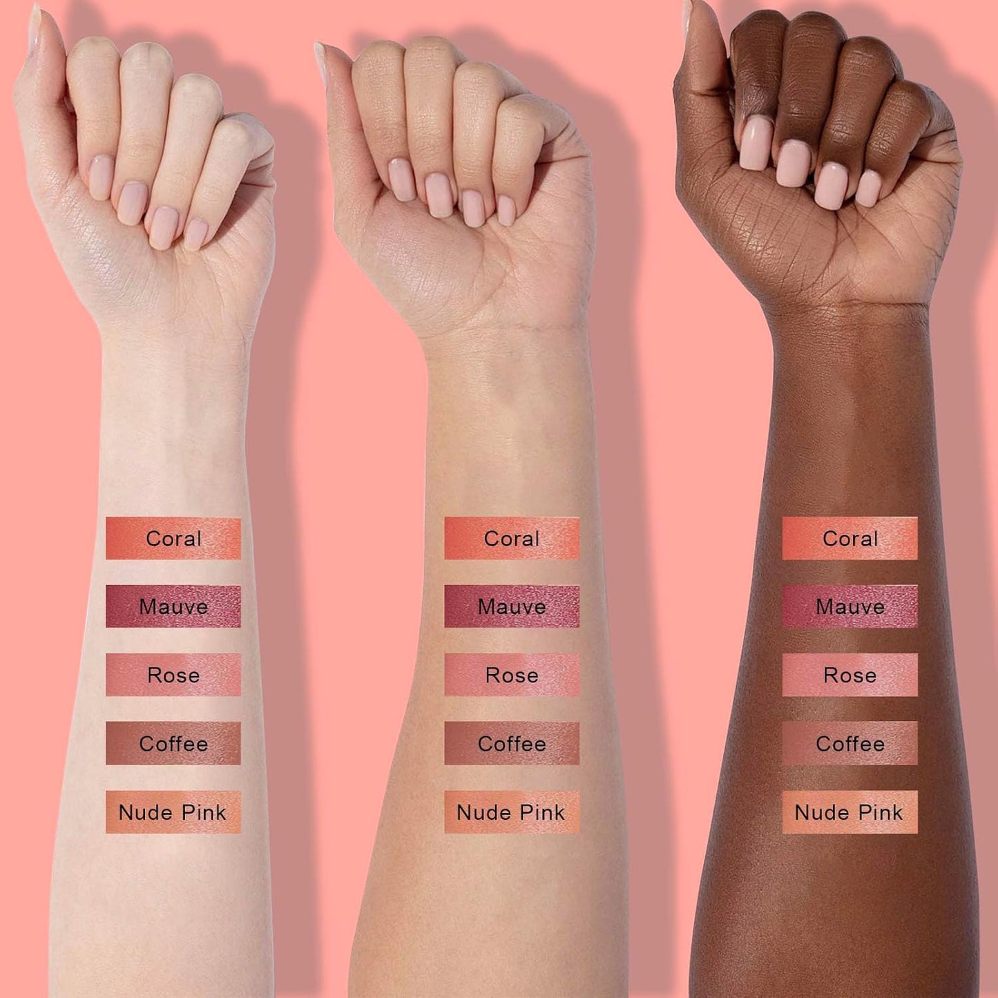 Peel Off Lip Liner Stain - Long Lasting Natural Lip Stain Transfer-proof Lip Liner, Moisturizing Waterproof Lip Gloss Stain, Highly Pigmented Color for All Skin, Ideal Gifts for Women (Nude Pink)