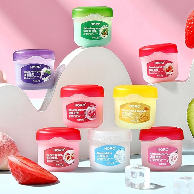 Lip Balm Hydrating, Lip Balm Lip Sleeping Mask, Lip Moisturizer For Lip Care, Lip Mask Overnight Nourishing Cracked Lips, Lip Care Products Birthday Gifts Set For Teens โ 8pcs