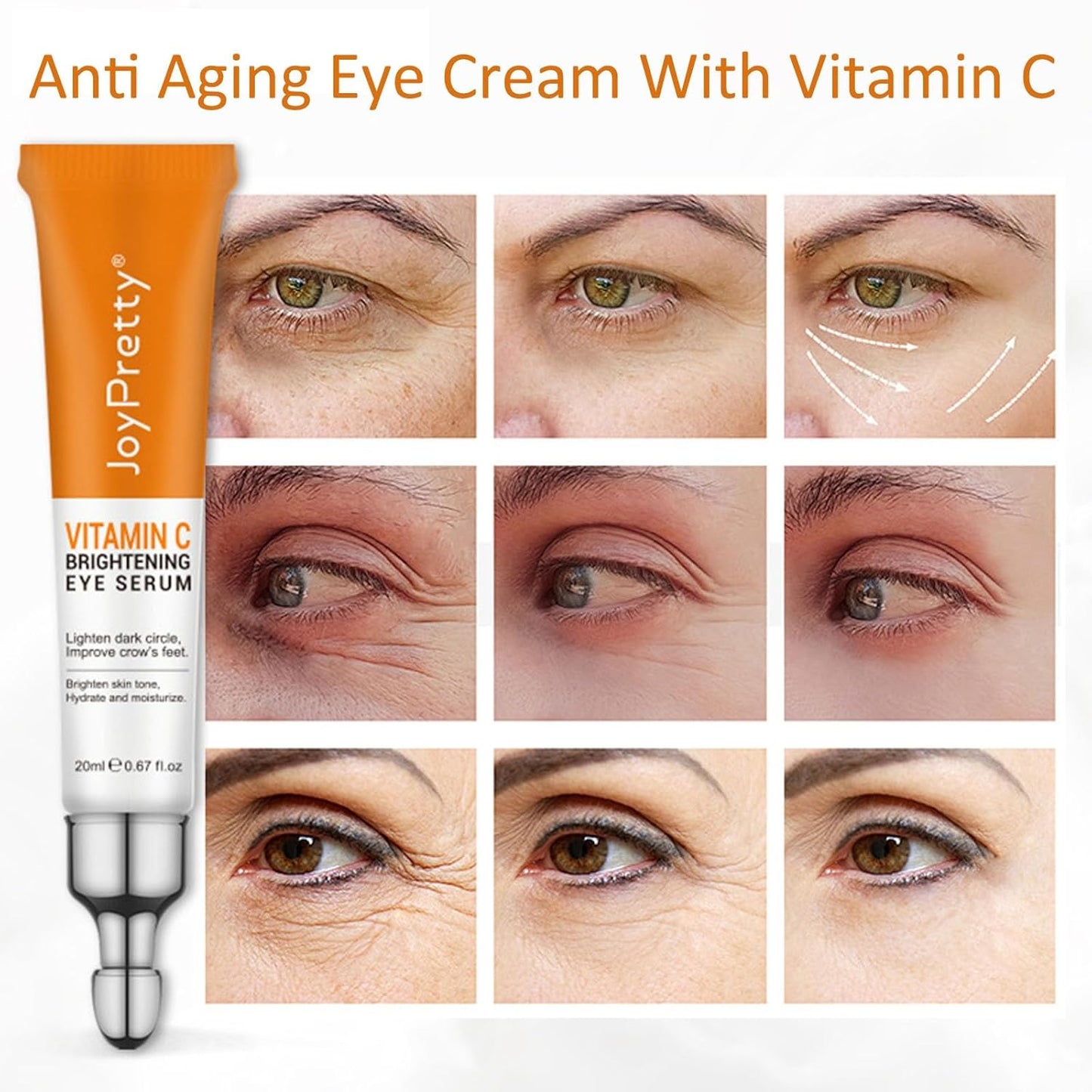 Eye Cream For Dark Circles, Vitamin C Eye Cream For Dark Circles And Puffiness, Anti Aging Eye Cream For Reduce Fine Lines, Wrinkles, & Dark Circles, Under Eye Cream For Puffiness And Bags (01)