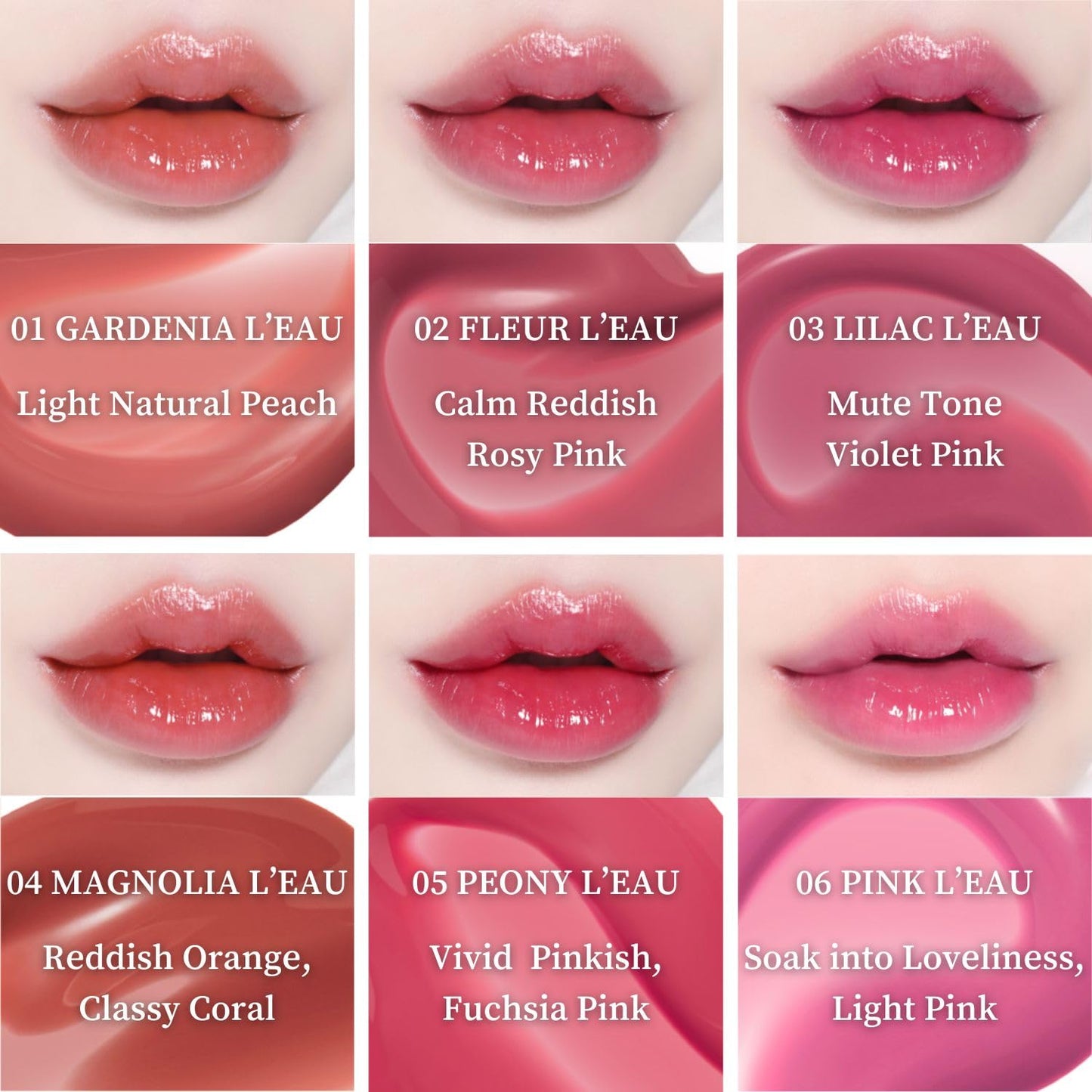BBIA LโEAU Tint โ Glossy & Glow Lip Stain, Watery Lip Tint, Non-Sticky, High Shine Finish, Long-lasting, Moisturizing, Lightweight, Natural, Daily Use, Vegan, Korean Lip Makeup (07 PEACH L'EAU)