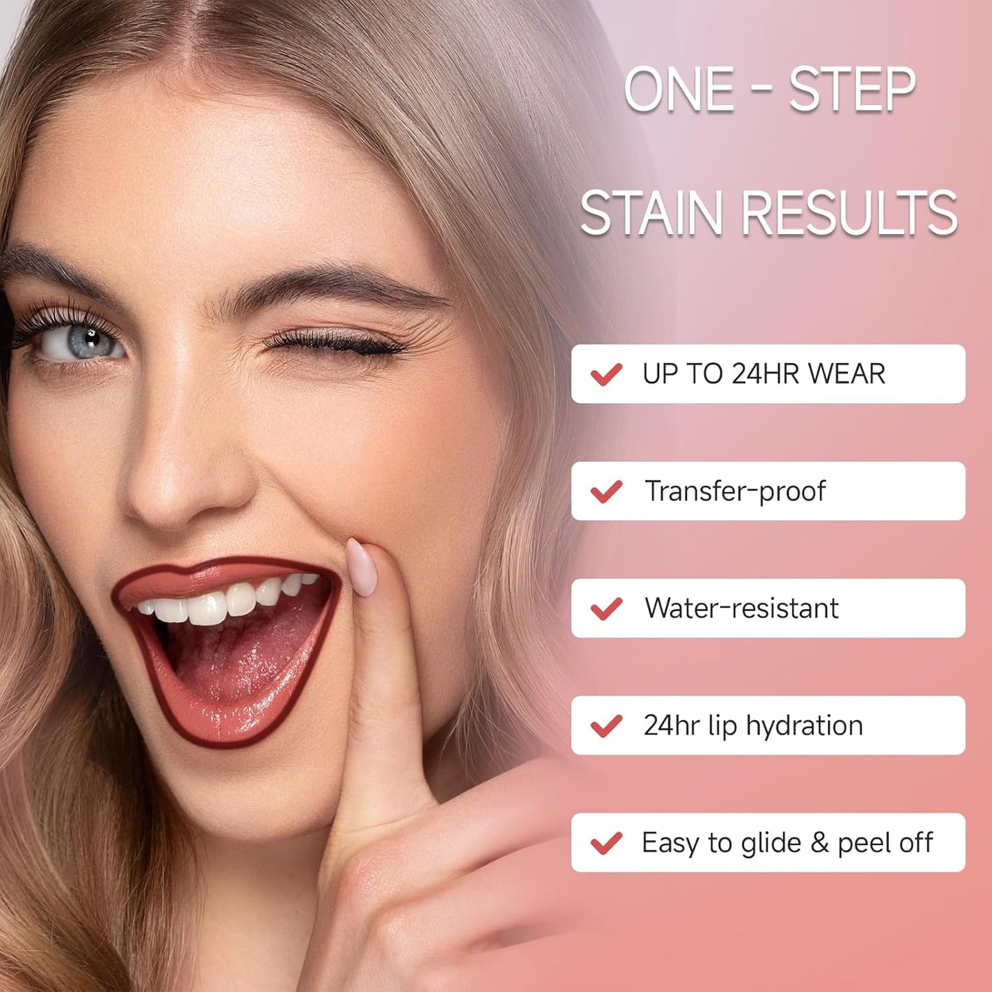 KISSIO Lip Stain Set,Peel Off Lip Liner Stain and Lip Care Oil,Transfer Proof,Long Lasting and Waterproof Lip Tint,Matte Finish,Lip Combo,07 Berry