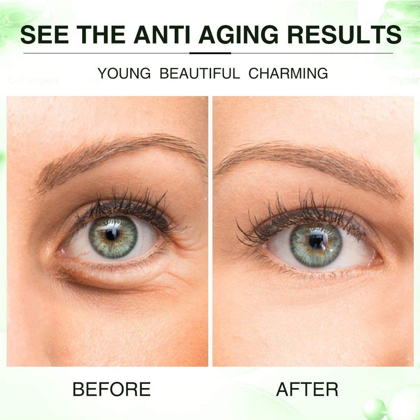 Under Eye Mask, Collagen Eye Mask 60 pcs, Green Tea Extract Under Eye Patches, Eye Mask for Puffy Eyes, Undereye Dark Circles Treatments, Under Eye Pads, Anti-Wrinkle Gel Pads