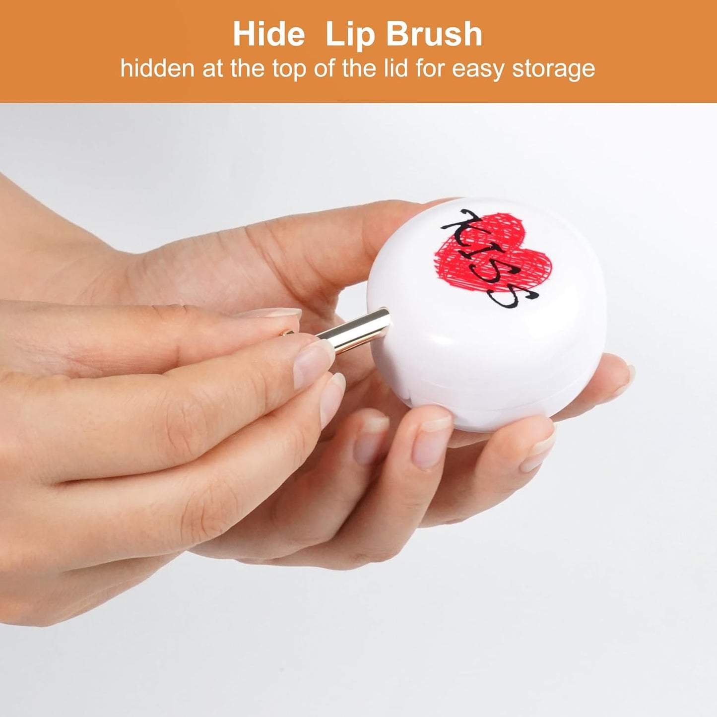 2 Pack Lip Balm Containers,Plastic Portable Empty Lip Balm Container with Mirror and Silicone Lip,Empty Lipstick Dispenser Box for Travel,Home