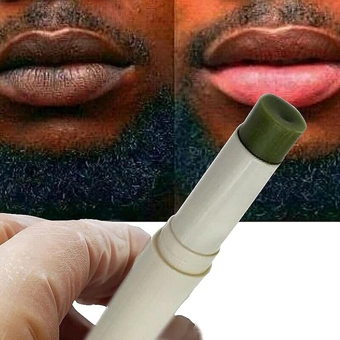 2PC Lip Balm Fade Dark Pigment Whitening Moisturizing Lip Hyaluronic Acid Exfoliating Dead Skin Lightening Lip Care (Green)