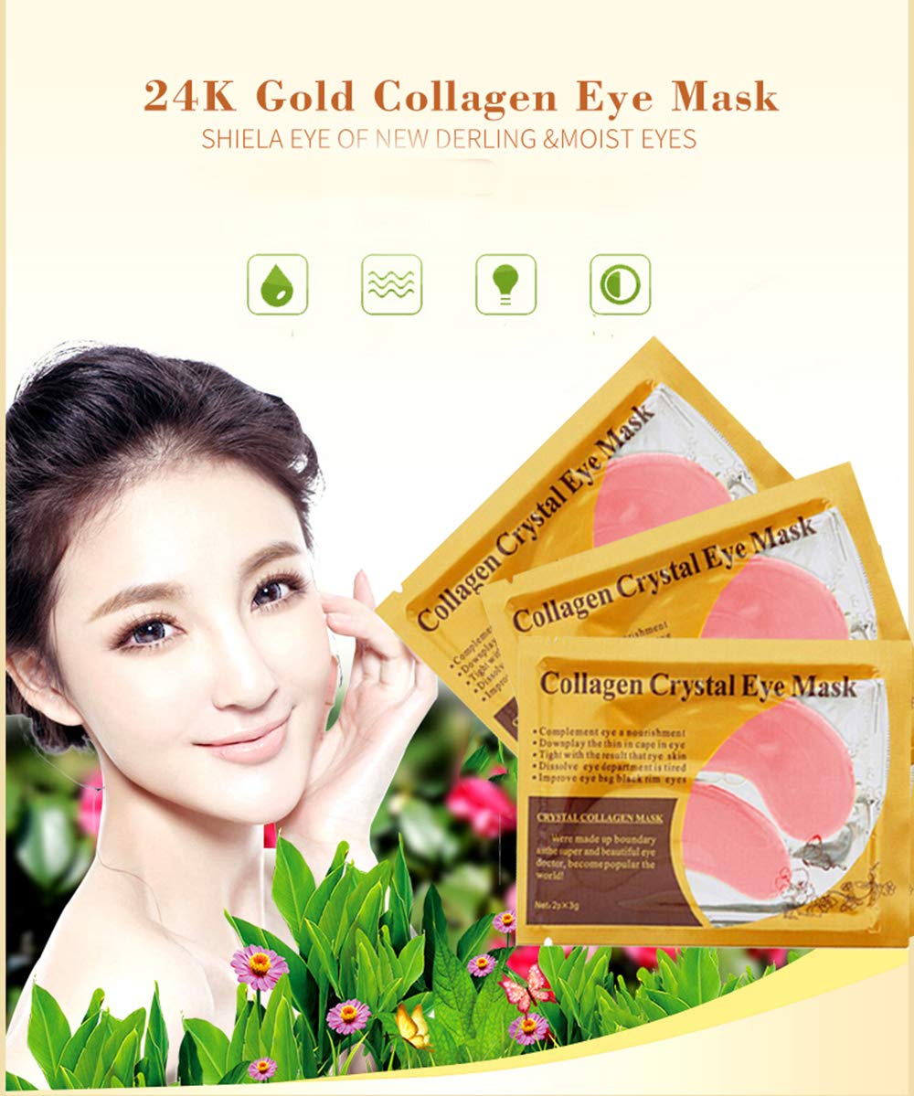 Under Eye Patches, 30PCS Pink Eye Mask, Eye Gel Pads With Collagen Treatment for Reducing Dark Circles, Lighten Wrinkles Anti-Aging Moisturizing, Fine Lines Eye Bags Puffiness Women Men