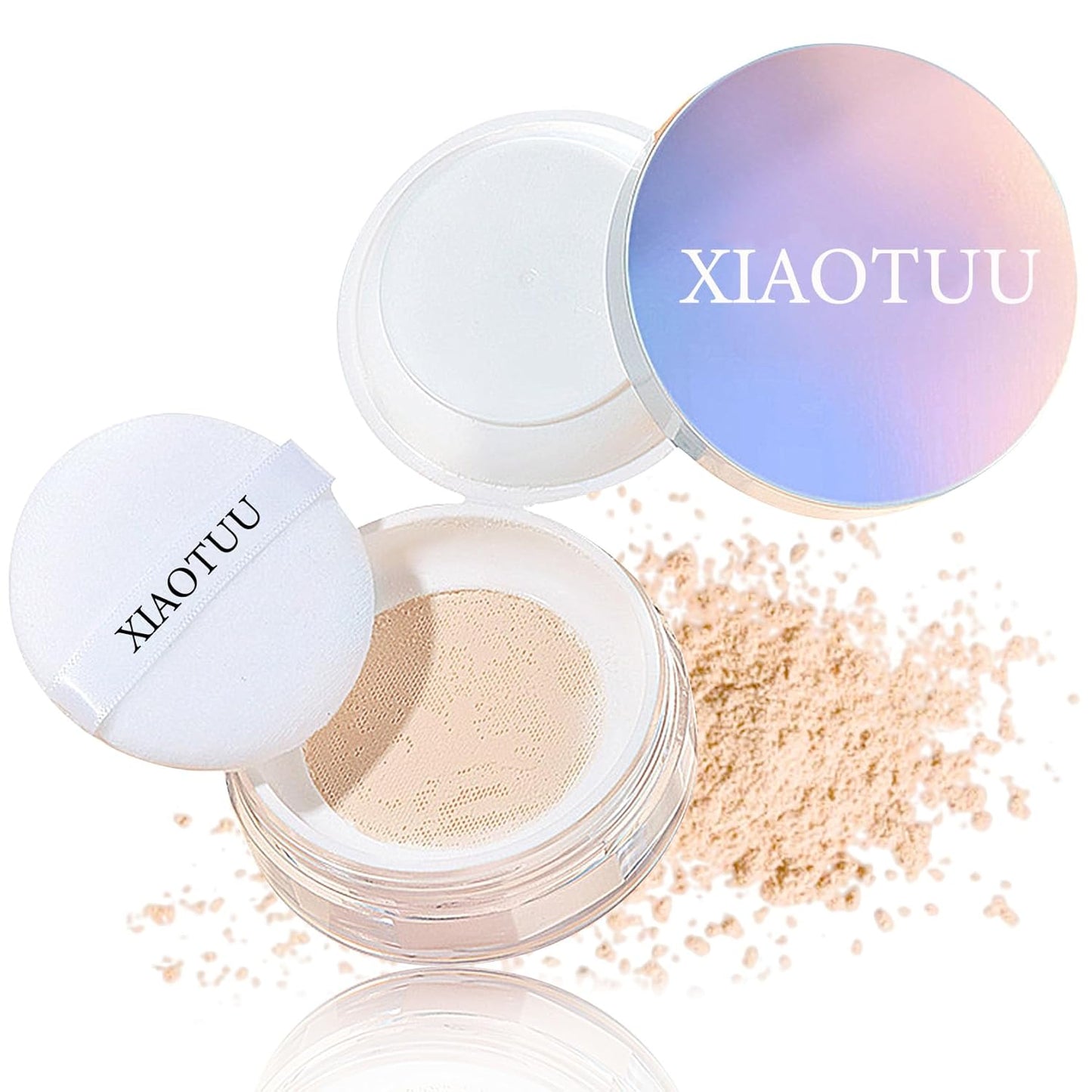 Loose Setting Face Powder,Loose Powder Lightweight & Breathable Setting Powder,Brighten Long Lasting Pigmented Waterproof Blurring Powder Natural Finish Face Makeup for Women(Natural)