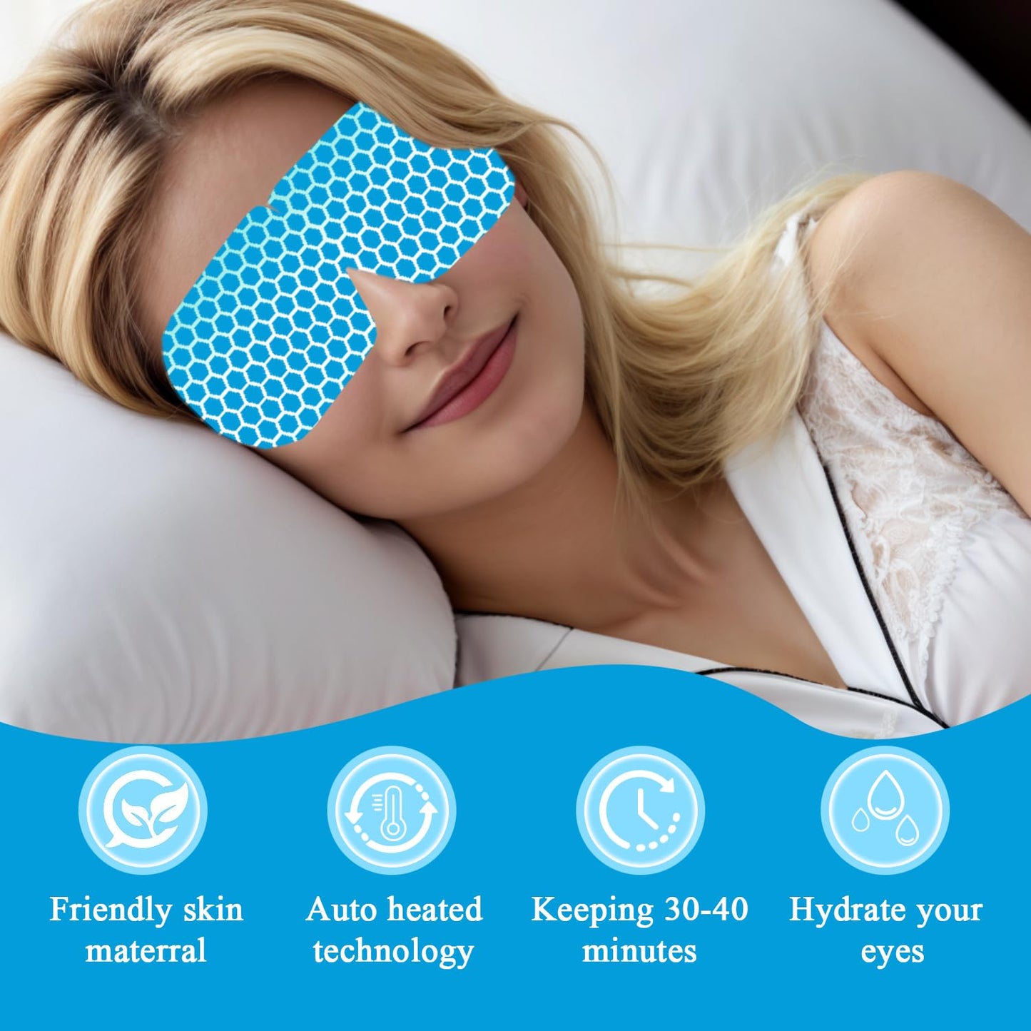 Steam Eye Mask for Travel Essentials,Sleep Mask Warm Compress for Eyes, Heated Eye Masks for Dark Circles and Puffiness & Soothe Tired Eyes,Self Care SPA Relaxation Gifts for Women 20 Packs Unscented