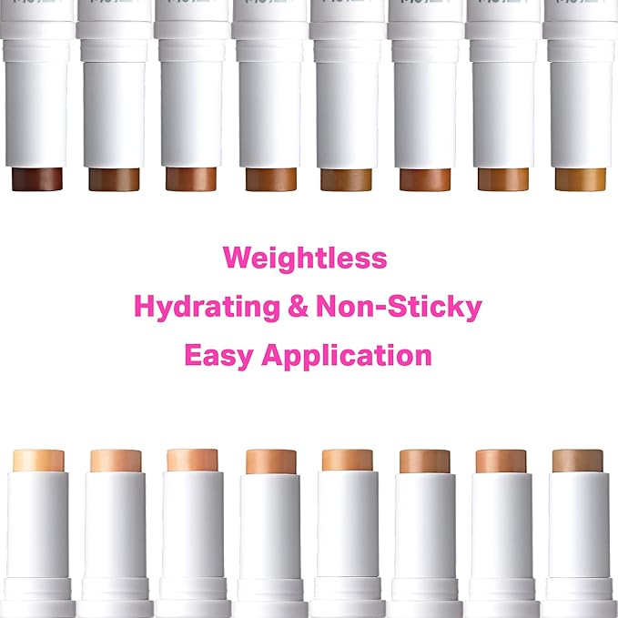 Ruby Kisses Natural Full Coverage 3-In-1 Stick Foundation. Easy to Apply, Hydrating, Lightweight, Long Lasting, Concealer and Contour Stick for Face Makeup (Cappuccino)