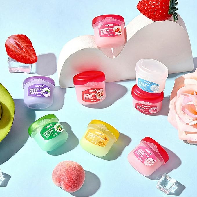 Lip Balm Hydrating, Lip Balm Lip Sleeping Mask, Lip Moisturizer For Lip Care, Lip Mask Overnight Nourishing Cracked Lips, Lip Care Products Birthday Gifts Set For Teens โ 8pcs