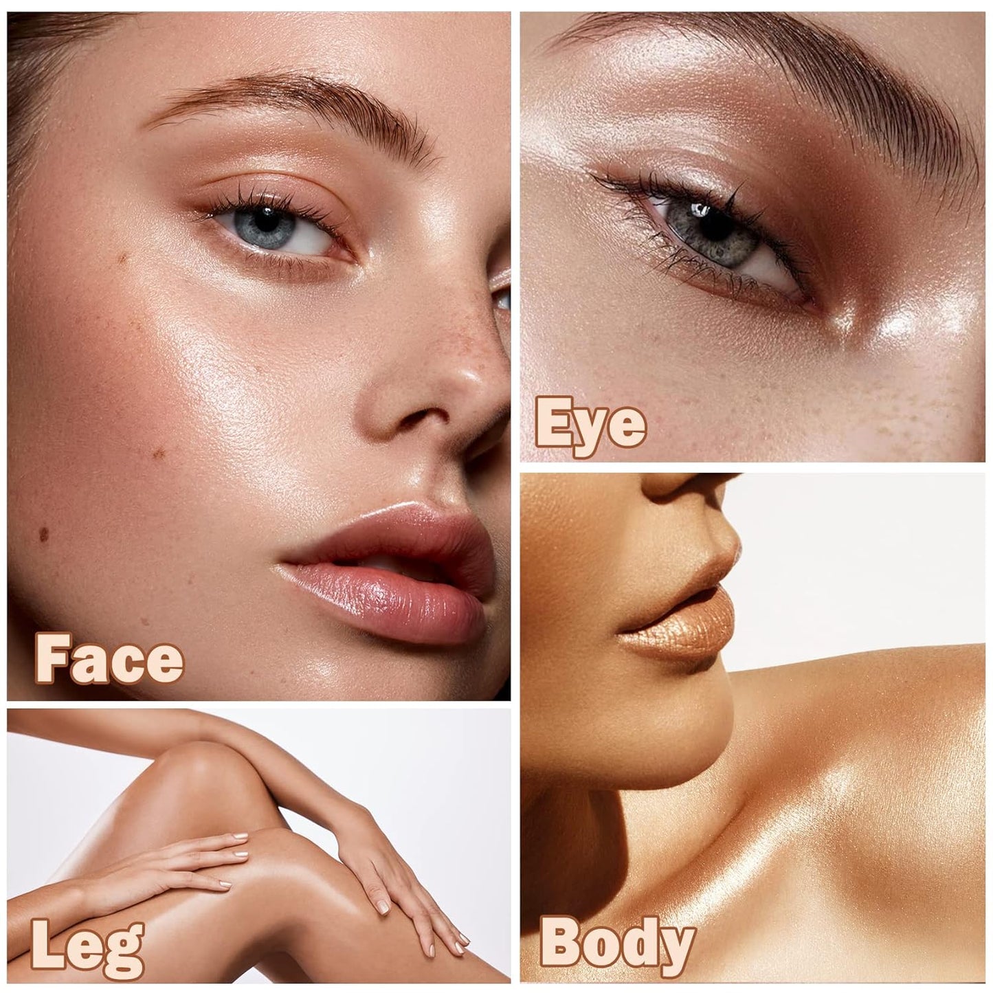 CAHIUYOA Cream Contour Stick,Highlighter Bronzer Stick Makeup Waterproof Light Face Cosmetics,Moisturize Long Lasting Cream Contour Bronzer Highlighter Makeup Stick - 02