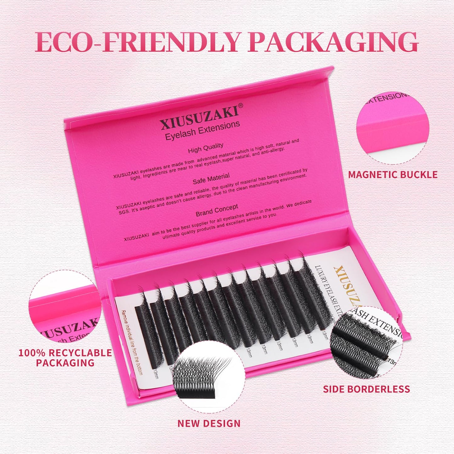 W Lash Extensions Supplies 8D Eyelash Extensions W Shape 0.07mm Thickness C Curl 12mm Premade Fans Easy Fan Lashes Volume Matte Black 12 Rows Crisscross Eye Lashes(W-8D-0.07-C,12mm)
