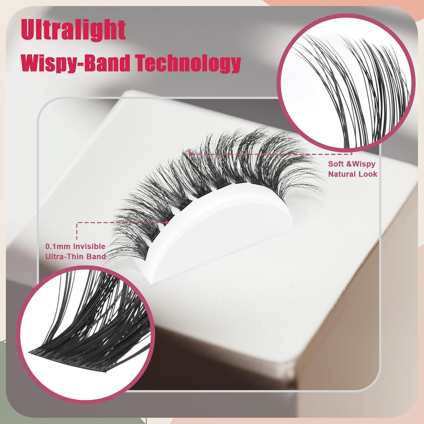 Lash Clusters 600PCS Lashes - Wispy Lash Clusters 10D 20D 30D+40D50D60D Individual Lashes Clusters D Curl Lash Extension 8-16MM Eyelash Clusters DIY Cluster Eyelash Extensions for Beginners Eyelashes