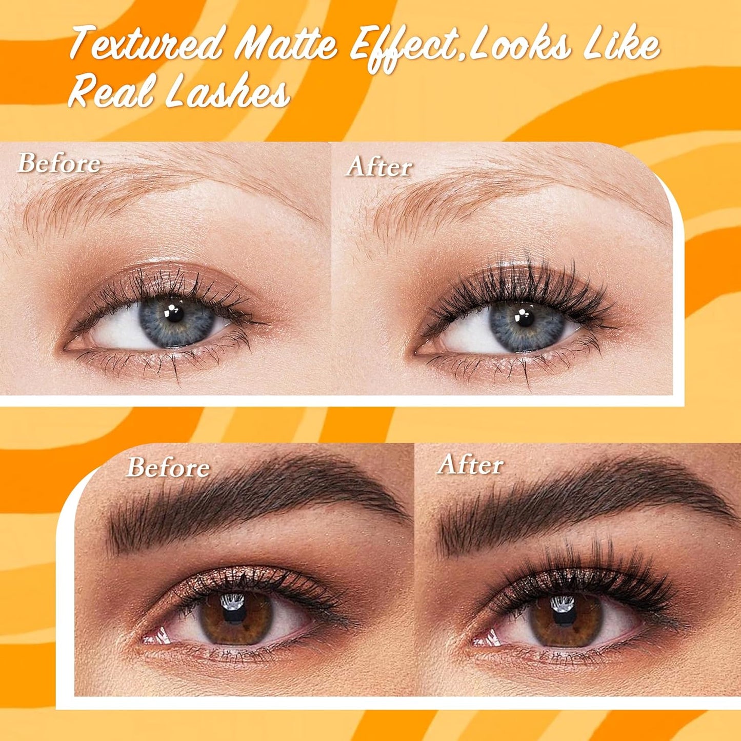 Fluffy Lash Clusters - 360Pcs Natural 0.05D Eyelash Clusters, Left & Right Eyelashes, Urtra Lightweight Cat Eye Clusters for Starter DIY at Home(Eyelashes Only)