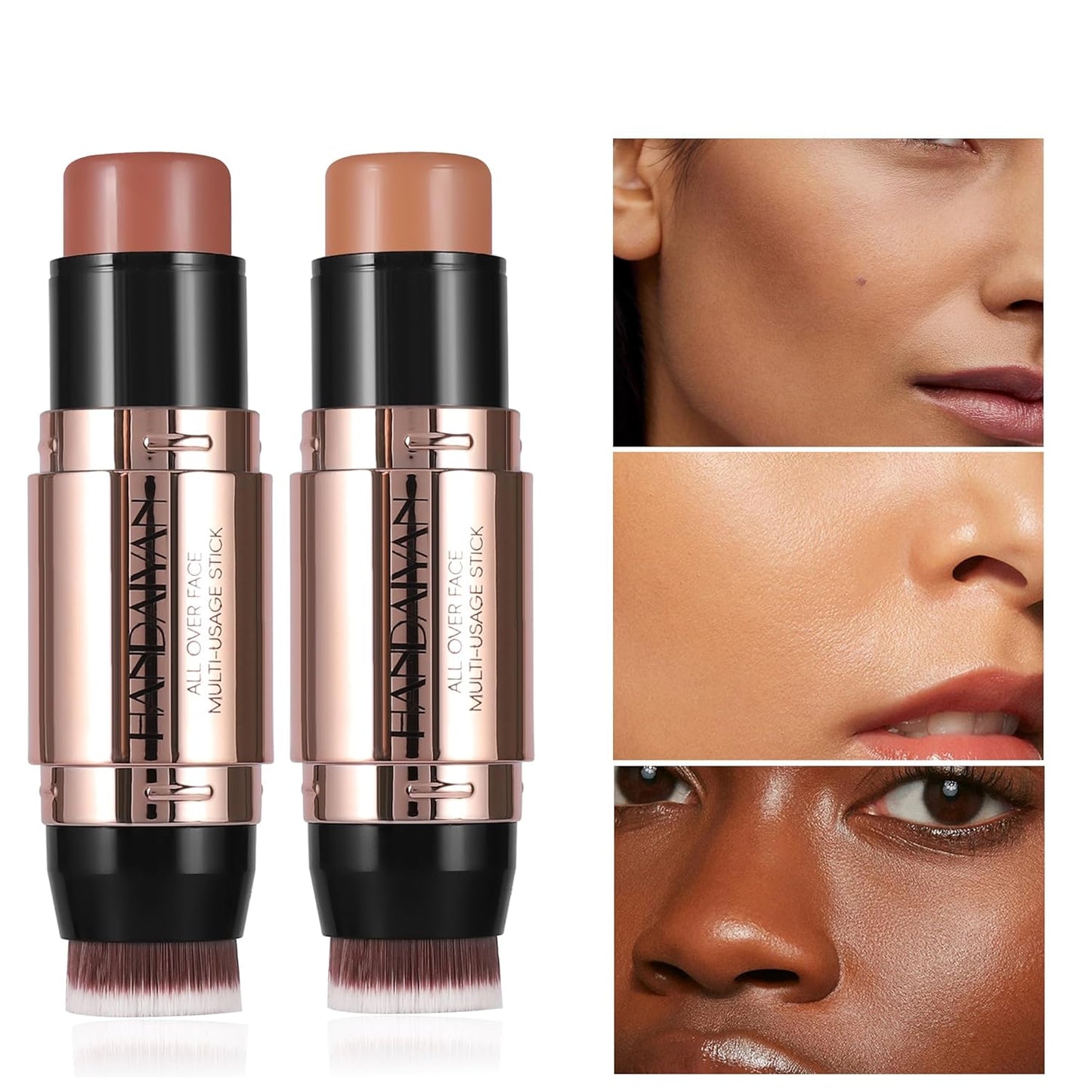 8 Colors Cream Contour Sticks Makeup Kit, Dual-Ended Concealer Stick With Soft Brush, Non-Greasy Long-Wear Face Primer Multi-Use Contouring Pen, Full Coverage Shades Corrector Concealer (04#)