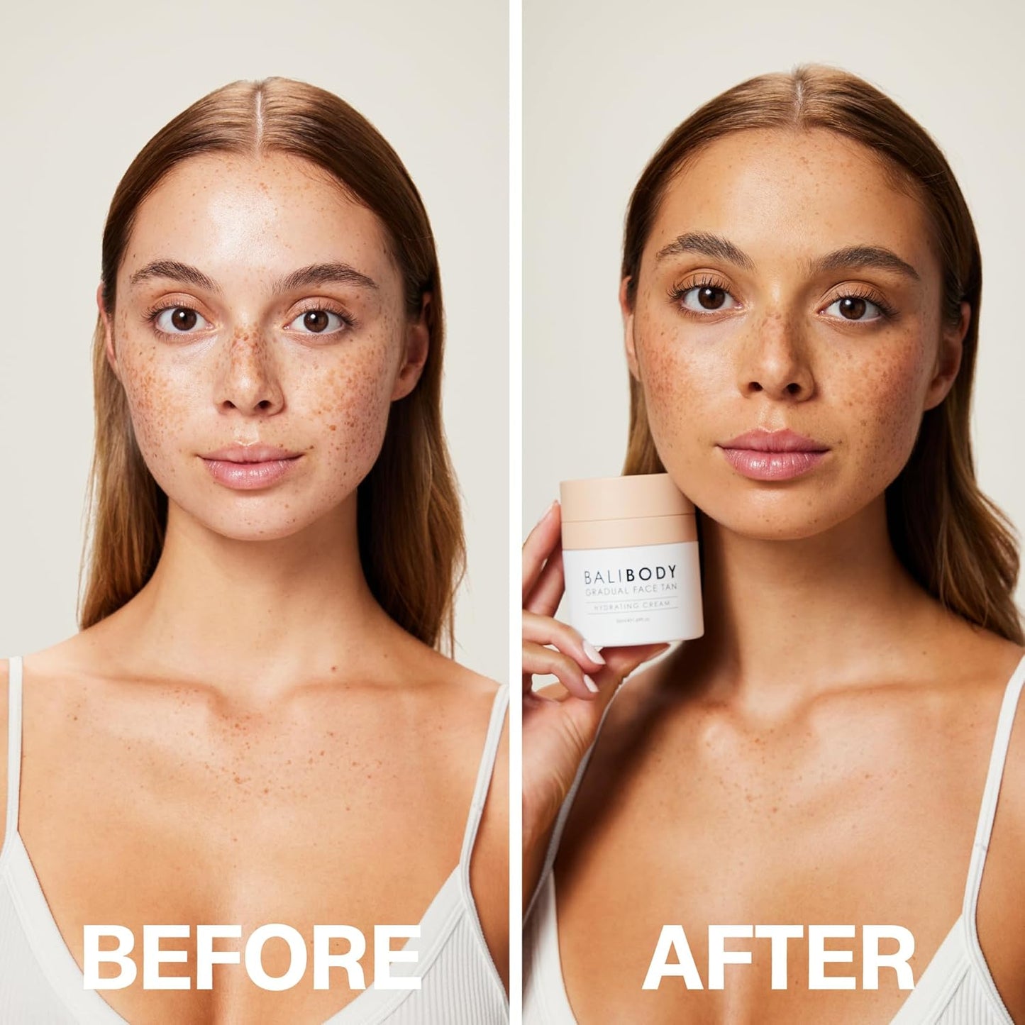 Bali Body Gradual Face Tan | Daily Facial Moisturizer for Natural Looking Gradual Bronze Glow | Anti-Aging, Hydrating Cream for All Skin Types | Vegan, Cruelty Free, Australian Made (50 ml/1.69 fl oz)