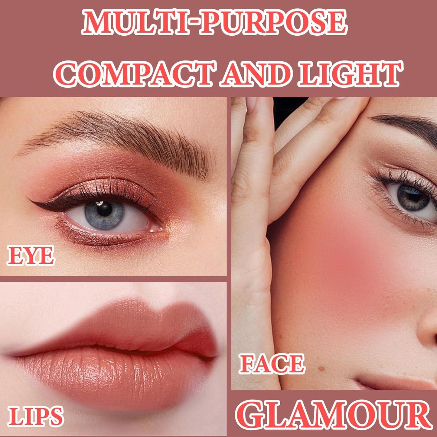 Cream Blush Stick Makeup,Blush Stick for All Skin Tones,Easy to Color,Soft Long Lasting Lightweight Blush Face Makeup Stick,Waterproof Multi Stick for Cheeks & Lip & Eyes๏ผ#101๏ผ