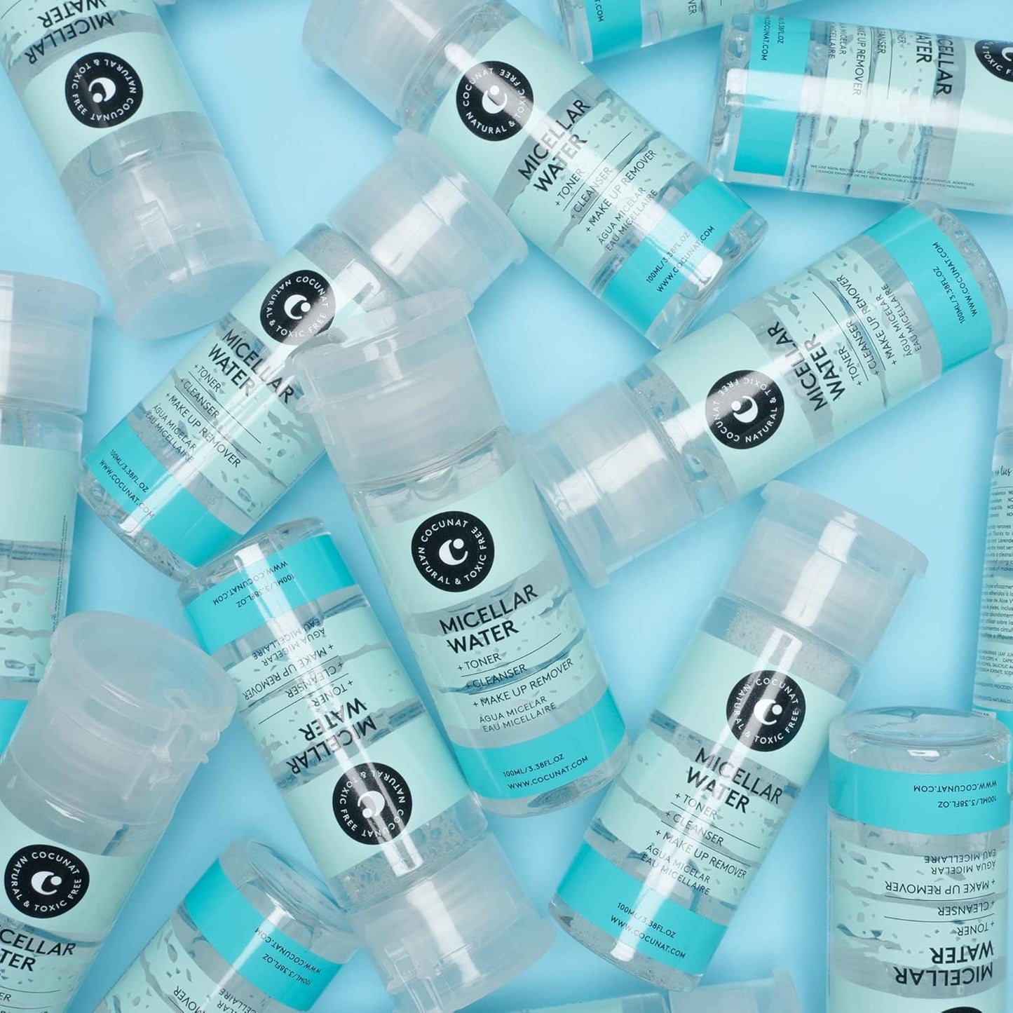 COCUNAT | Micellar Water 3-in-1 | Cleans, Tones and Removes Make-Up | Made with Aloe Vera & Lavender | All Skin Types | Silicone-Free & Paraben-Free | 200 ml