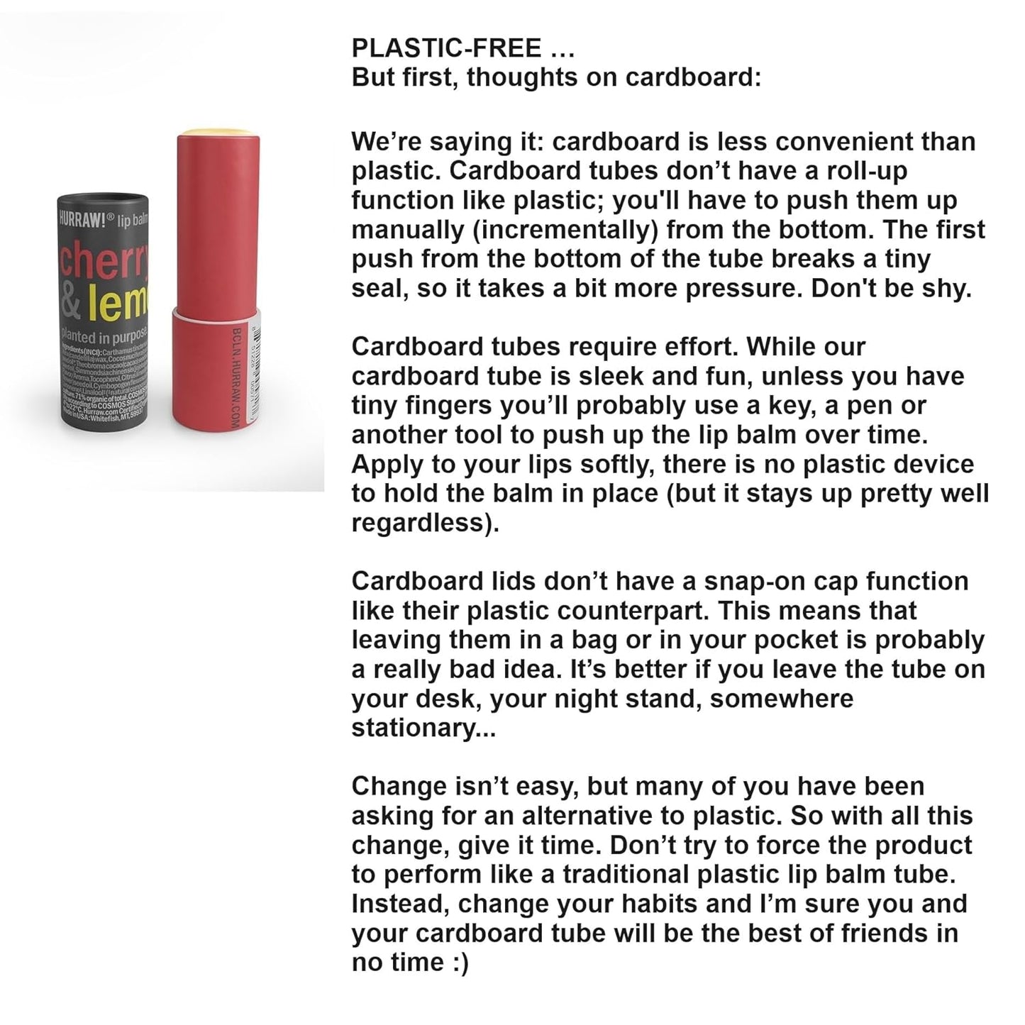 Hurraw! Cherry Lemon, Chocolate Mint & Vanilla Orange Lip Balm 3 Pack Bundle: Plastic-Free with new cardboard push-up tube. Certified Organic, Natural & Vegan. Bee, Shea, Soy & Palm Free. Made in USA