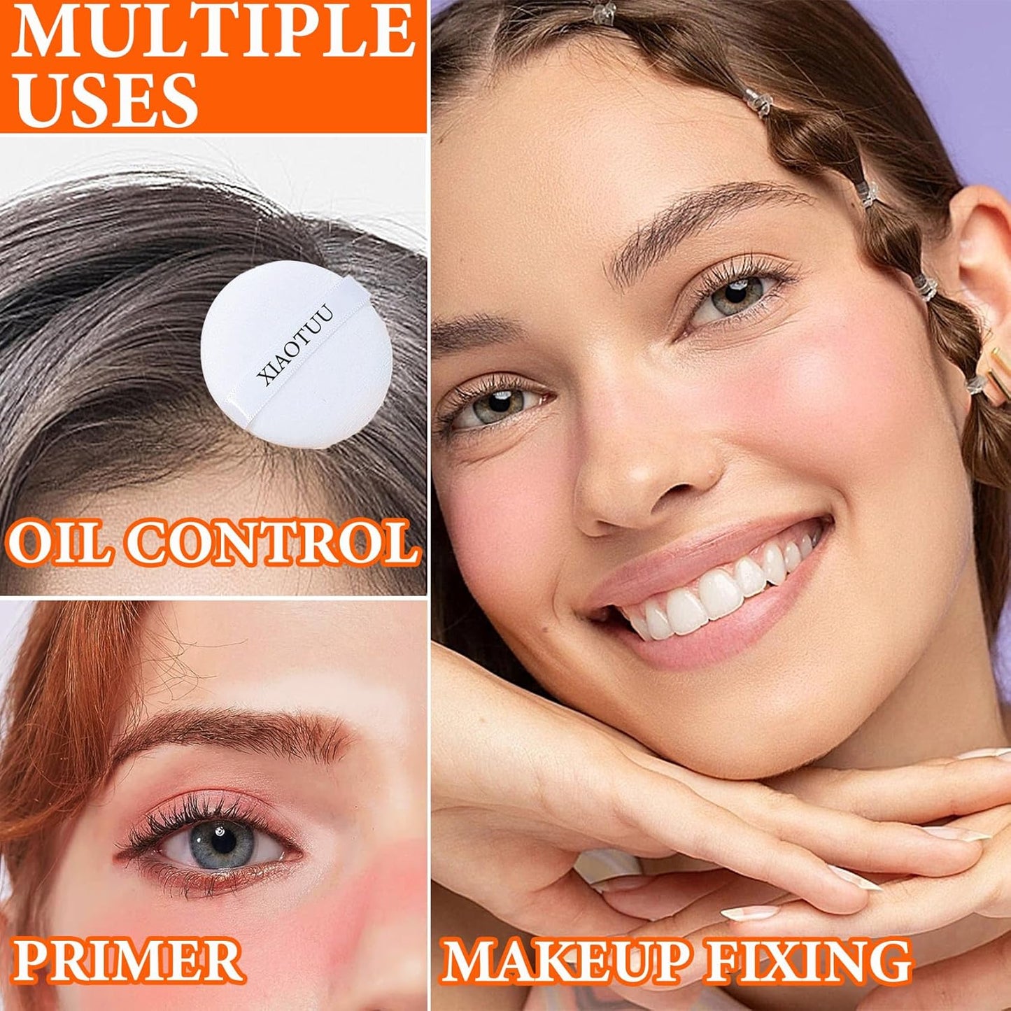 Loose Setting Face Powder,Loose Powder Lightweight & Breathable Setting Powder,Brighten Long Lasting Pigmented Waterproof Blurring Powder Natural Finish Face Makeup for Women(Natural)