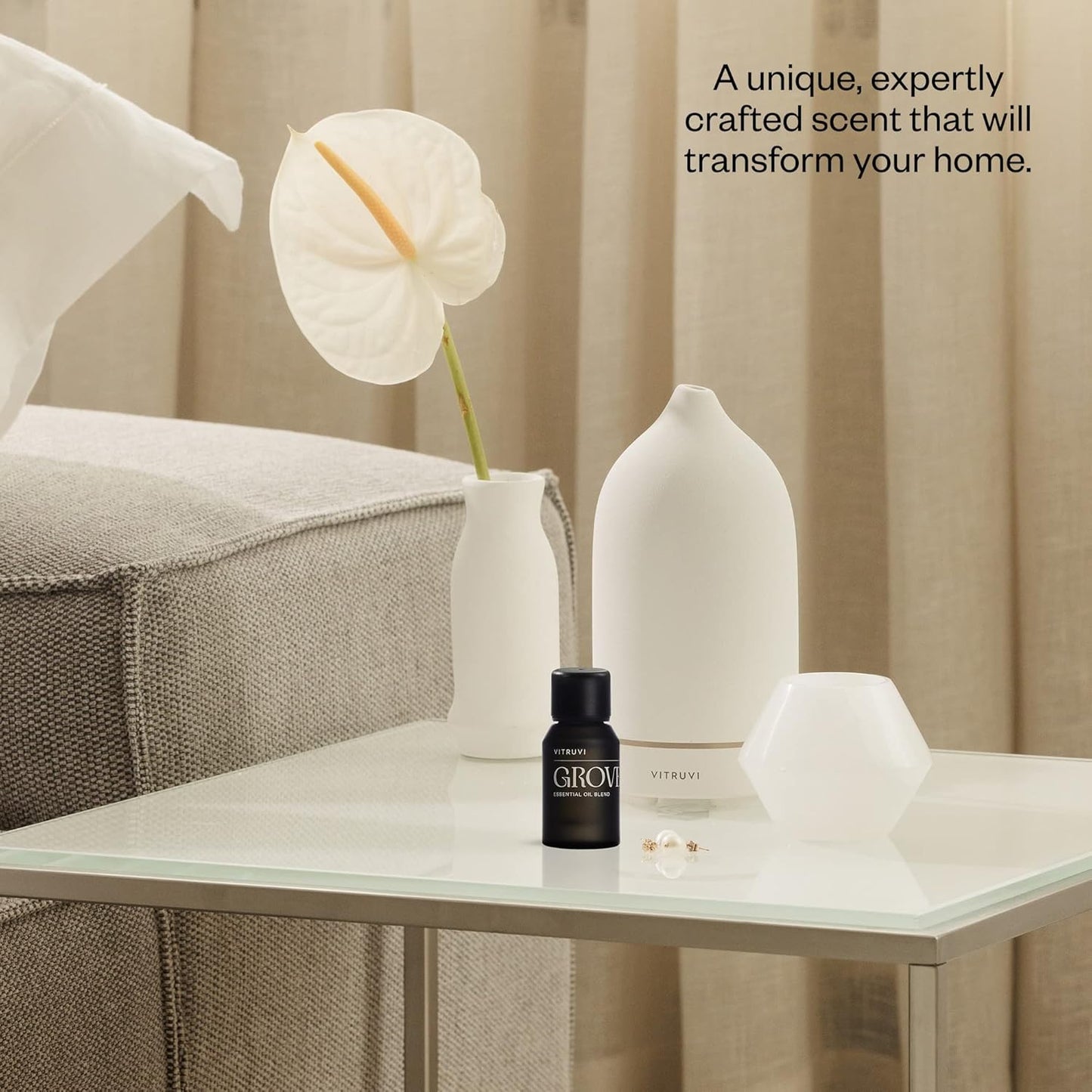 Vitruvi Grove, Grounding Essential Oil Blend, 100% Pure Pine, Fir, Spruce and Cedarwood Oil (0.5 fl.oz)