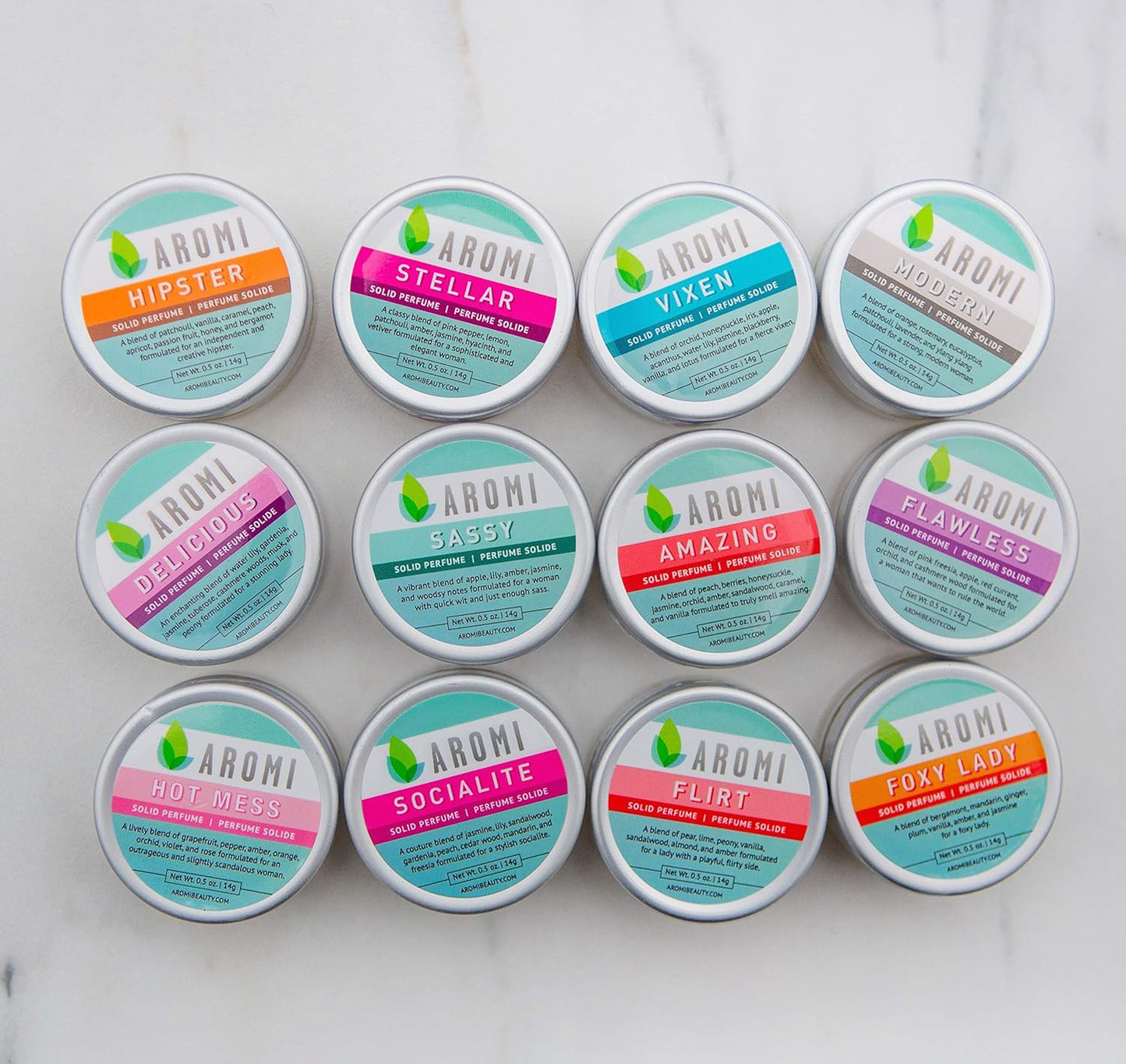 Aromi Vixen Solid Perfume | Fruity, Floral Fragrance, Jasmine, Honeysuckle, Water Lily Scent, Vegan, Cruelty-free, Wax Based, Travel, Women's Gift, Handmade (Vixen)