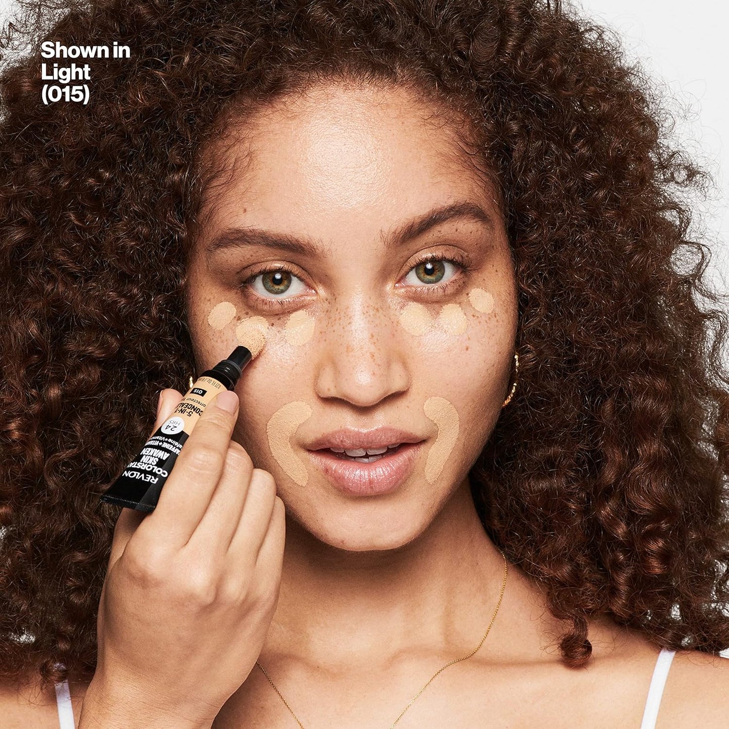 Revlon ColorStay Skin Awaken 5-in-1 Concealer, Lightweight, Creamy Longlasting Face Makeup with Caffeine & Vitamin C, For Imperfections, Dark Circles & Redness, 015 Light, 0.27 fl oz