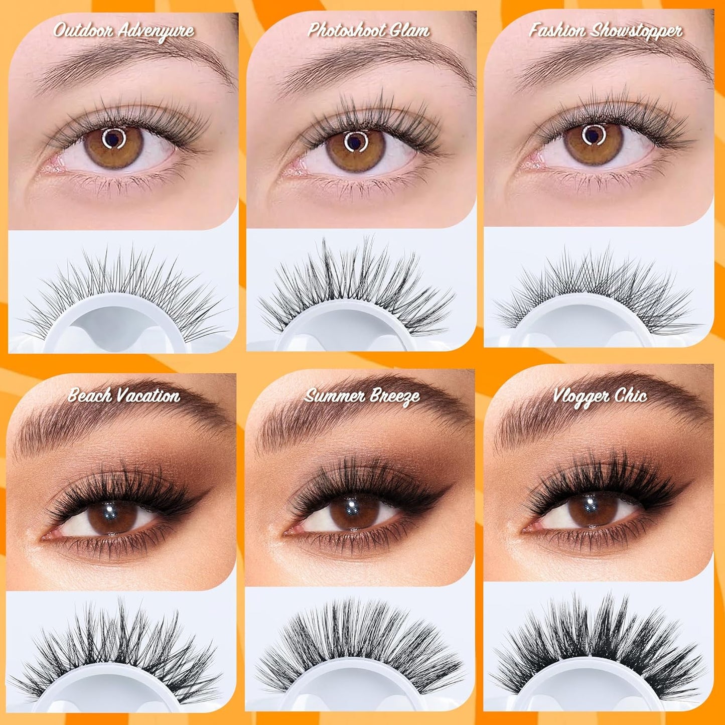 Fluffy Lash Clusters - 360Pcs Natural 0.05D Eyelash Clusters, Left & Right Eyelashes, Urtra Lightweight Cat Eye Clusters for Starter DIY at Home(Eyelashes Only)