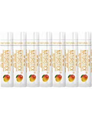 Naturistick Premium Beeswax Lip Balm for Dry, Chapped Lips | 100% Natural Lip Care | Coconut Oil, Shea Butter, Aloe Vera | Moisturizing, Chemical-Free Chapstick | 7 Pack Mango Scent | Made in USA