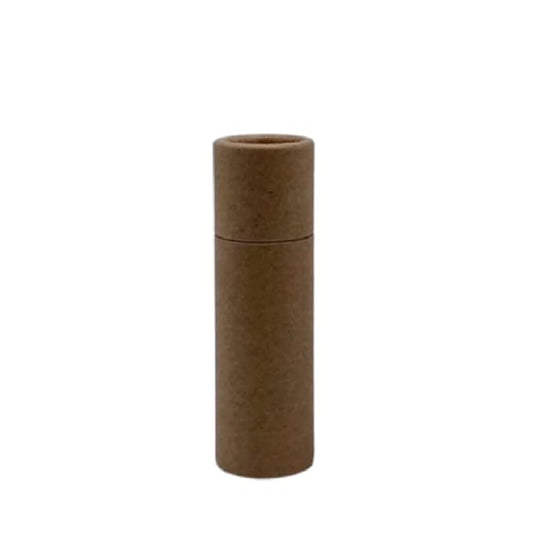 GreenWay 0.3oz / 8.5g Kraft Paperboard Lip Balm Tubes with Lids - 25 Pack Lip Gloss Tubes Refillable DIY Cosmetic Containers - Lip Balm Containers Chapstick Tubes Empty Holder Tubes - Brown