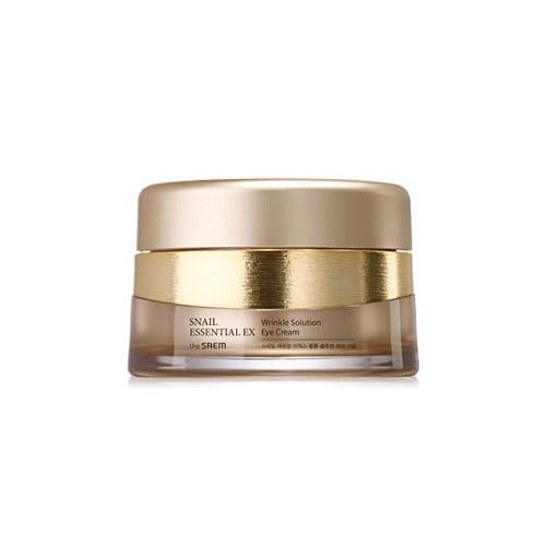THESAEM Snail Essential EX Wrinkle Solution Eye Cream 1.01 fl.oz. (30ml) - 70% Gold Snail Essential Complex Included, Adenosine & Ceramide Hydro Gel Formula Long Lasting Moisturizing Eye Cream
