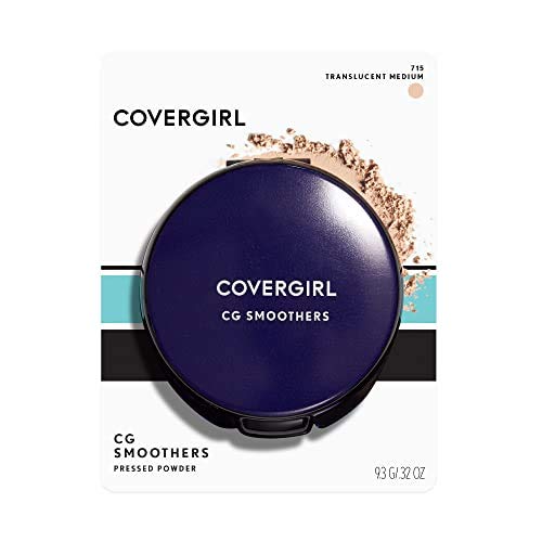 COVERGIRL Smoothers Pressed Powder, Translucent Medium 715, 0.32 Ounce (Packaging May Vary) Powder Makeup with Chamomile