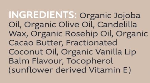 Slo | Natural Lip Balm - All Natural Ingredients, Vegan & Cruelty Free, Hydrating & Soothing, Plastic Free, Paper Packaging | Vanilla + Cacao, 0.28oz