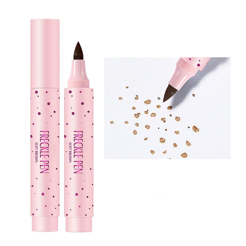 Freckle Pen Faux Freckle Pen Colour Pop Freckle Pen Supernaturally Realistic Freckles Makeup Brush Fantastic Freckles Pen Long-lasting Waterproof Soft-point Absorbent Pen For a Natural and Easy Makeup Look (soft brown)