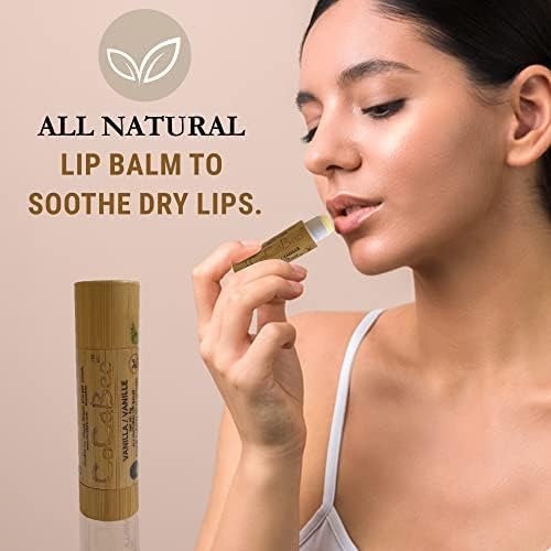 Chapstick Lip Balm Lip Moisturizer For Dry & Chapped Lips 100% Organic Lip Balm For Soft And Shiny Lips Cute And Portable Lip Care Balm for Kids and Women's With Bamboo Packaging (Lime)