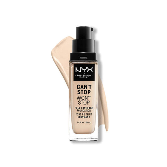 NYX PROFESSIONAL MAKEUP Can't Stop Won't Stop Foundation, 24h Full Coverage Matte Finish - Pale