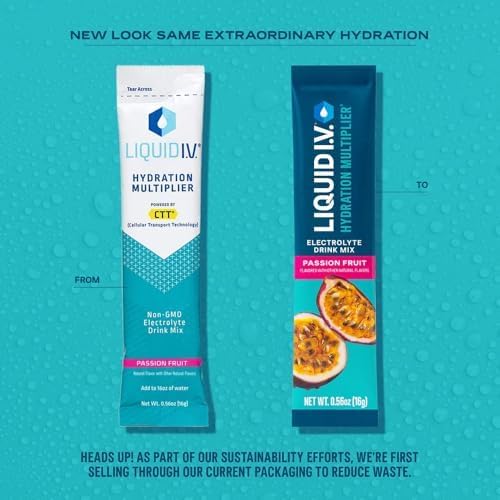 Liquid I.V.® Hydration Multiplier - Passion Fruit | Electrolyte Powder Drink Mix | 1 Pack (16 Servings)