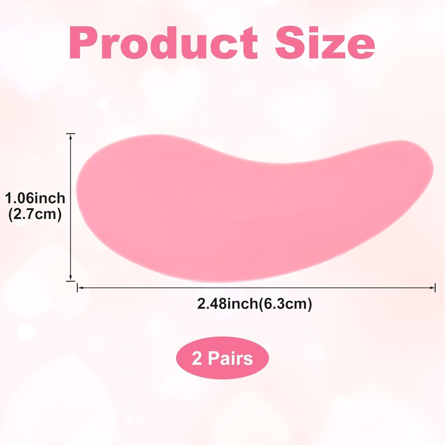 Under Eye Patches 2 Pairs, Silicone Reusable Eye Patches, Under Eye Mask for Skin Care Effect to Reduce Wrinkles and Fine Lines (Pink)