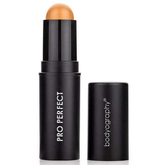 Bodyography Pro Perfect Foundation Stick - Demi-Matte Finish with A Natural Look - Enhancer for Concealing, Highlighting, and Contouring - Vitamin C & E (Maple)