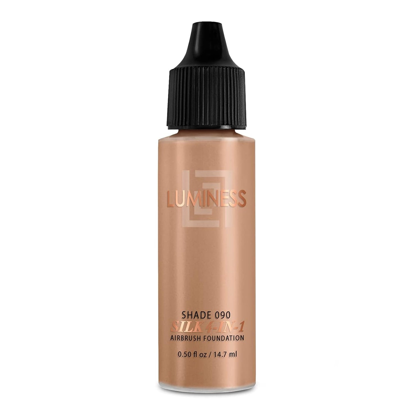 Luminess Air Silk 4-In-1 Airbrush Foundation- Foundation, Shade 090 (.5 Fl Oz) - Sheer to Medium Coverage - Anti-Aging Formula Hydrates and Moisturizes - Professional Makeup Kit for Cordless Air Brush