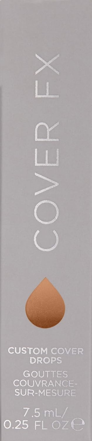 COVER FX Custom Cover Drops, Multi-Use Shade-Adjusting Liquid Foundation and Concealer Makeup, Vegan & Cruelty-Free Lightweight Skin Enhancer, 0.25 Fl Oz, N Deep 2