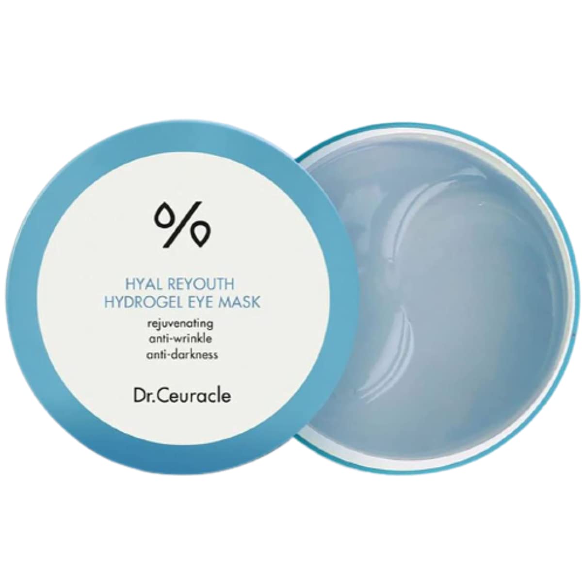 Dr. Ceuracle 60 Pads Hyal Reyouth Hydrogel Eye Mask 90g Brightening, Moisturizing Sleeping Mask with Hyaluronic AcidㅣFirming Eye Gel TreatmentㅣAnti-AgingPatches for Dark Circles, Wrinkles