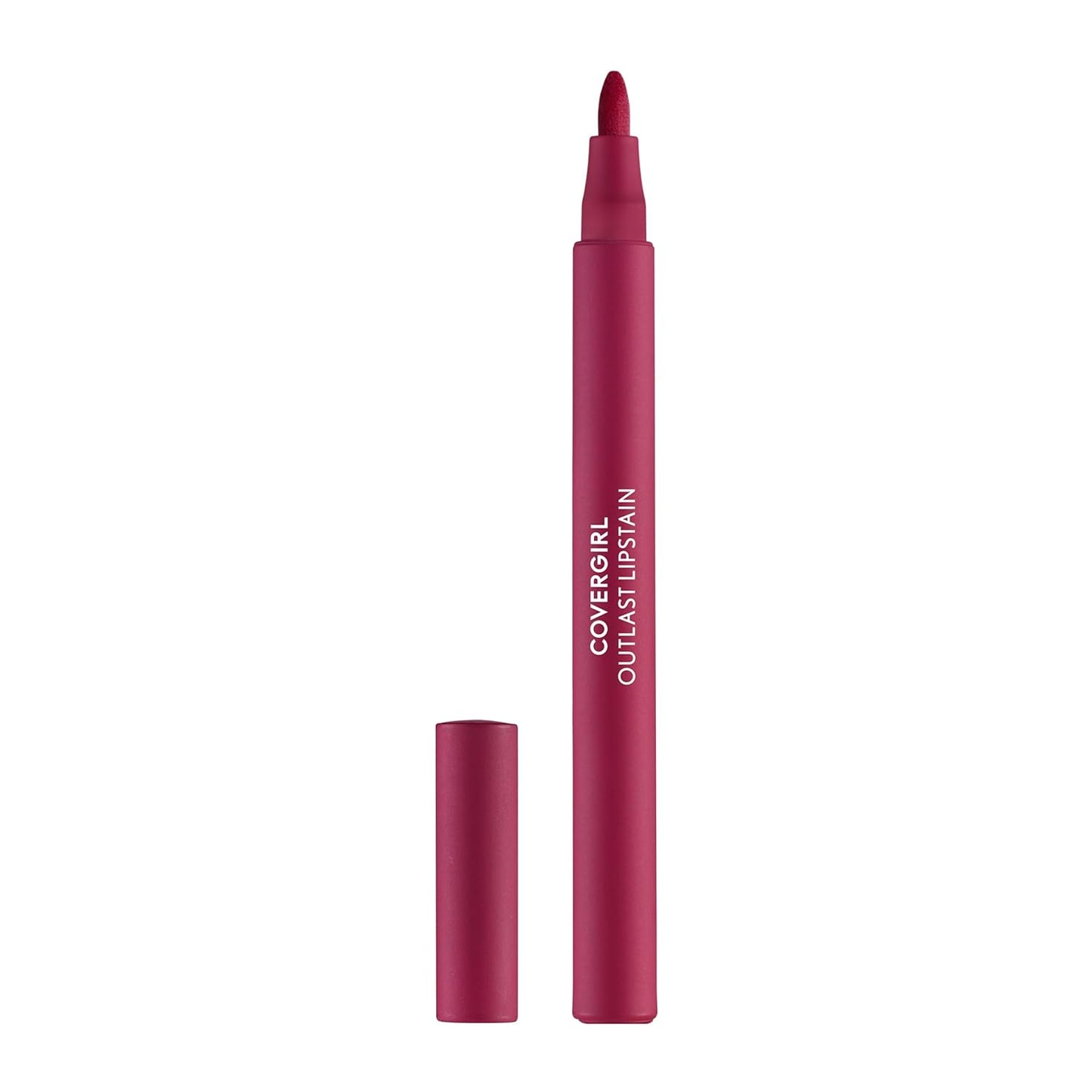 COVERGIRL Outlast, 05 All-Star, Lipstain, Smooth Application, Precise Pen-Like Tip, Transfer-Proof, Satin Stained Finish, Vegan Formula, 0.06oz