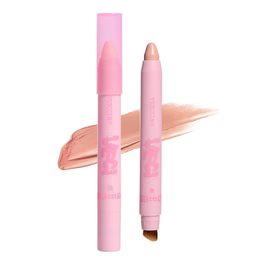 Blush Stick - Precise Makeup Stick with Brush, Moisturizing, Long-lasting Buildable Color for Easy Sculpting, Highly Pigmented Matte Finish, Ideal for Foundation & Concealer