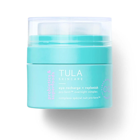 TULA Skin Care Eye Recharge + Replenish - Overnight Eye Treatment, Protects & Intensely Hydrates, Minimizes the look of Fine Lines & Wrinkles, 0.5 Fl. oz.