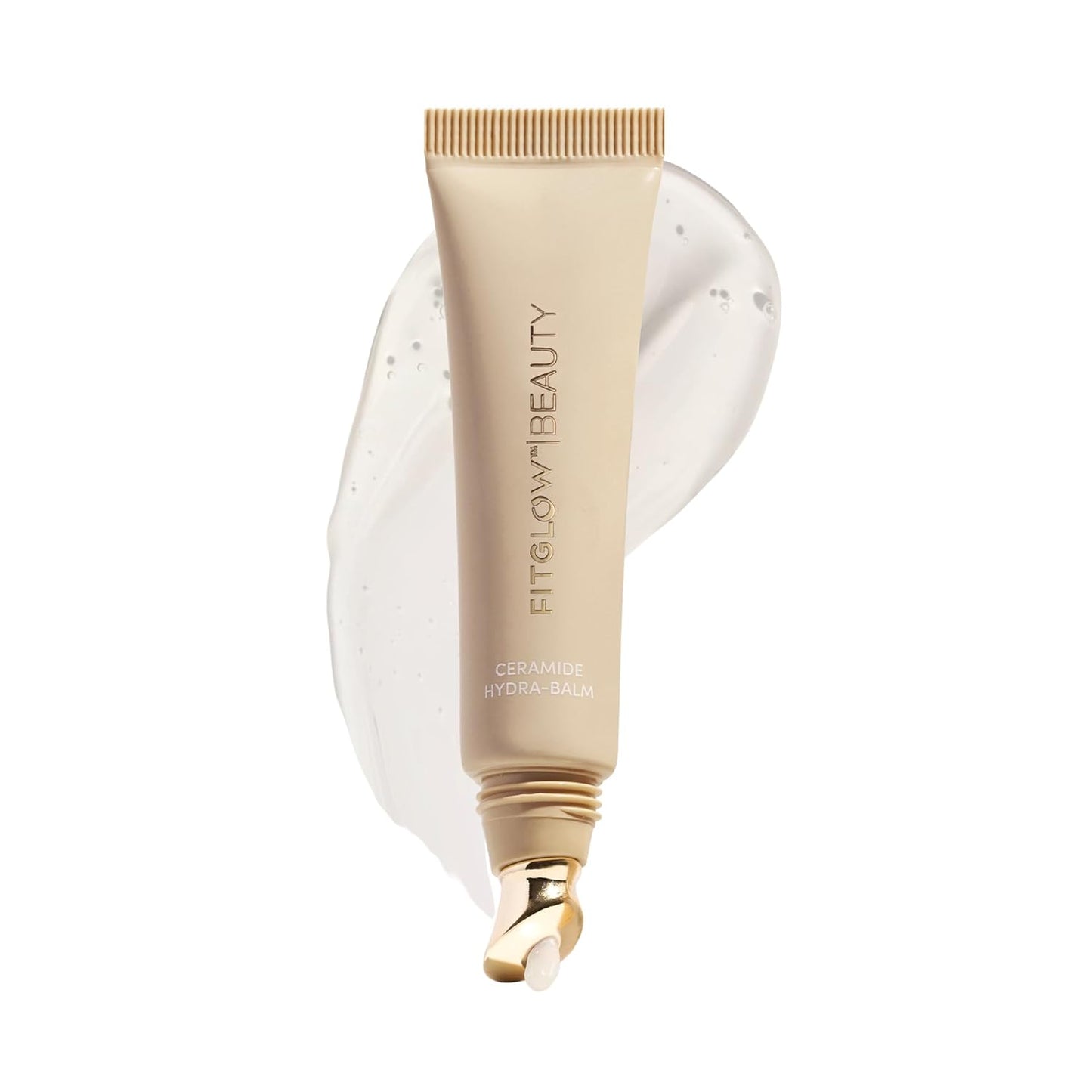 Fitglow Beauty Ceramide Hydra-Balm Lip Gloss | Hydrating Lip Serum with Peptides & Glutathione | Plumping & Anti-Aging Lip Skincare | Dry & Chapped Lip Repair | Vegan & Cruelty-Free | 12g - 24Hour