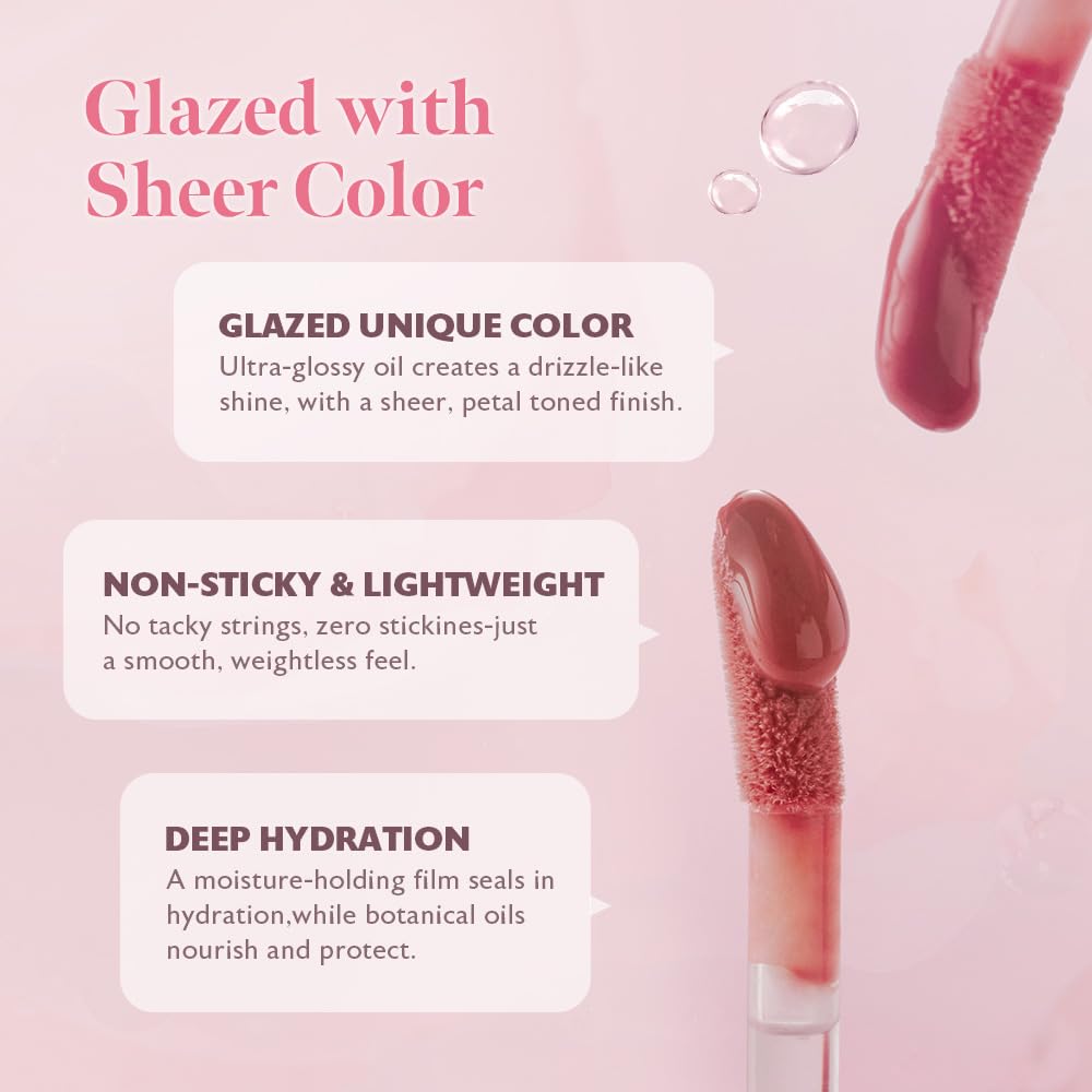 MILKTOUCH Dew Stain Sheer Lip Gloss (01 Morning Haze, 0.14 Fl Oz (Pack of 1))